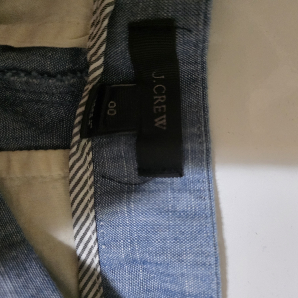 J. Crew High Waist Blue Ruffle Shorts - Picture 4 of 5